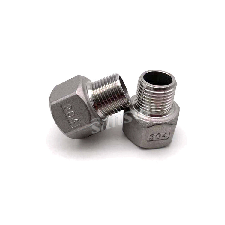 Reducción bushing hexagonal roscada industriales inox
