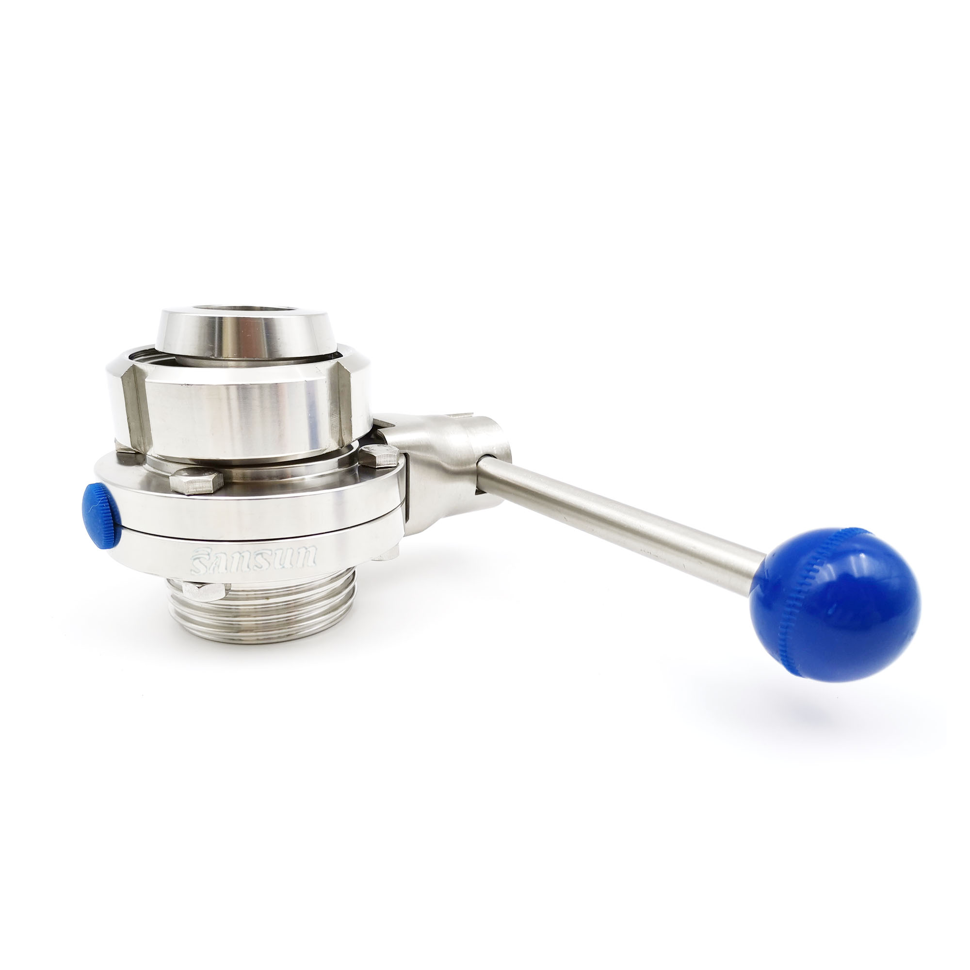 DIN INOX 304 Válvula de mariposa de nuez masculina