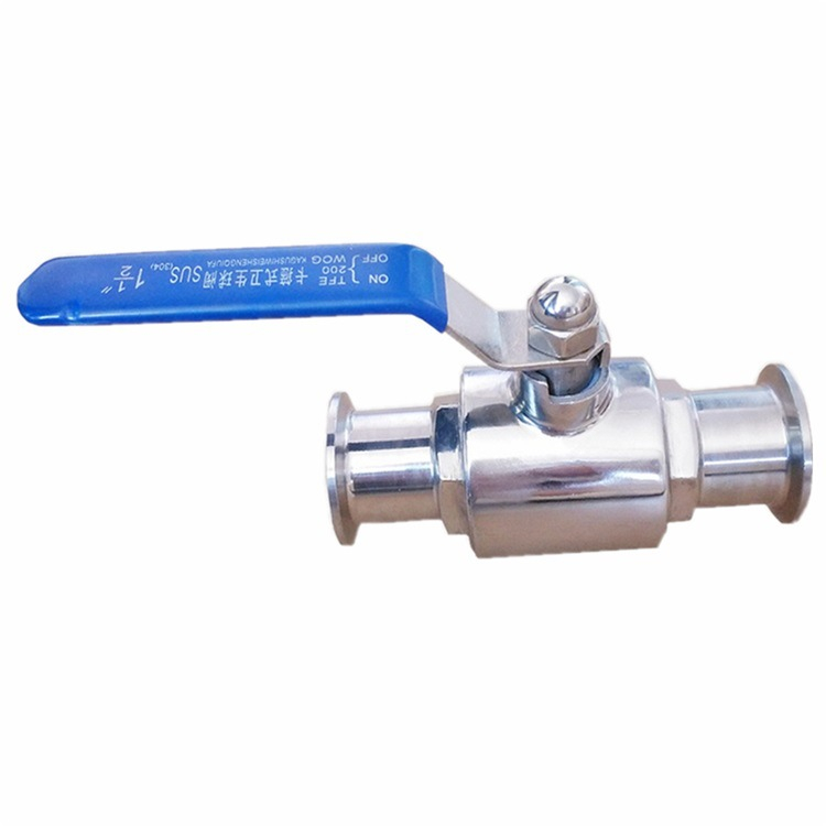 Válvula de bola recta de tri de acero inoxidable de acero inoxidable