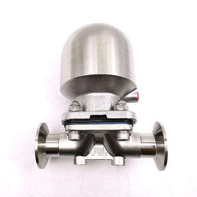 Válvula de diafragma accionada por aire mini a aire sanitario con precio de fábrica de sellos de silicona